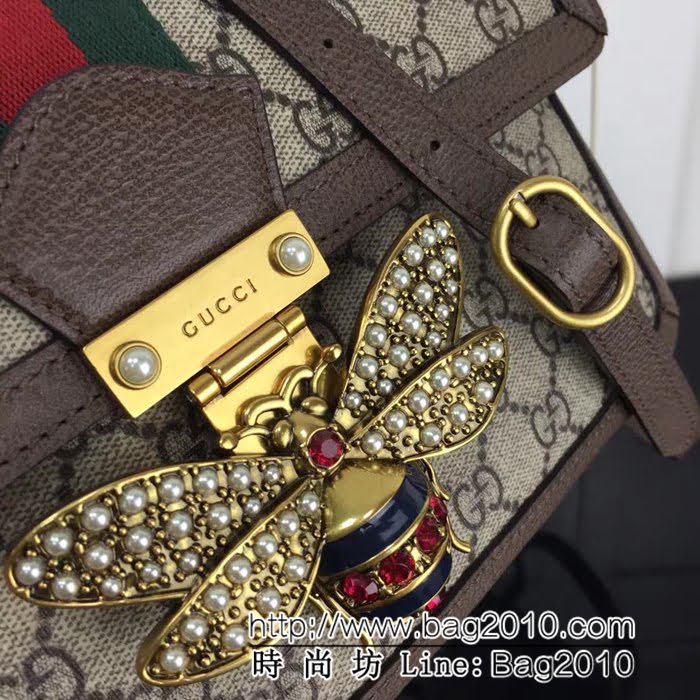 GUCCI古馳原單 新款高仿GUCCI新款專櫃品質原單貨實物實拍524356 啡pvc啡皮單肩斜挎包 HY1174
